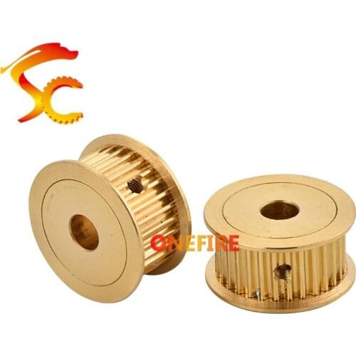 S3M 30 teeth Copper Timing Pulleys bore 8 10mm Synchronous wheel belt width 10mm CNC Engraving Machine Accessories