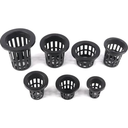 Net Pot 58mm 50pcs White/Black Hydroponic Basket NFT Aquaponics Mesh Pot Planting Cup Soiless Culture