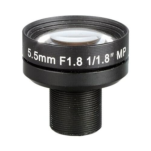 SMTSEC 5.5mm 1/1.8" M12 CCTV Lens S Mount 5MP HD CCTV Security IP Camera F1.8 64.5 Degrees Megapixels Board Lens SL-HD5518BMP