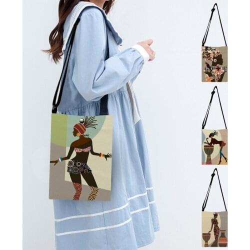 Ancient African Women Afro Girls Print Mini Messenger Bag Crossbody Shoulder Bags School Bags Kids Bookbag Small Flap Wallet