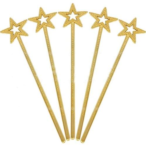 Wedding Stars Toys For Children Magic Star Wand Stick For Party Gold silver Luminous Toys Christmas
