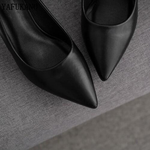 Fashion Simple Thin Heels Pumps Sexy Pointed Toe High Heels Comfort Profession Womens Work Shoes Small Size Female Shoes 33-40