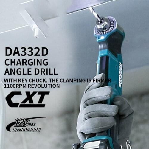 12V Lithium Battery Angle Hand Electric Drill Right Angle Drill 90 Degree Angle Elbow Electric Drill Genuine Pistol Drill DA332D