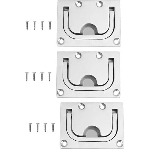 3pcs Boat Lift Pull Handle Ring - Hatch Locker Cabinet- Marine 316 Stainless Steel - Solid Boat Cabin Products