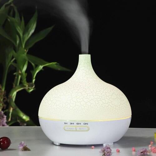 400ML Wood Grain Aroma Diffuser Ultrasonic Cool Mist Air Aromatherapy Humidifier for Home Office Essential Oil Diffuser