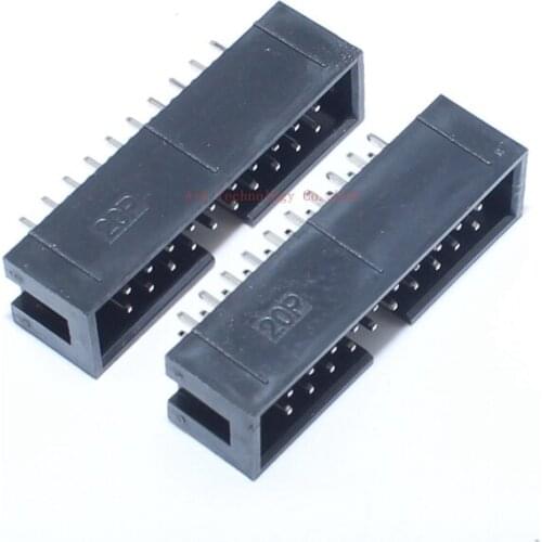 5pcs dc3-20p 2.54MM pitch JTAG ISP MALE SOCKET straight idc box headers PCB CONNECTOR DOUBLE ROW 2x10PIN dc3 20 PIN 20P HEADER