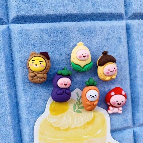 6pcs Cute Vegetables Fruits Shape Push Pin Thumbtacks Decoration Office Binding Pushpin Photo Wall Thumb Tack Pin School Supply