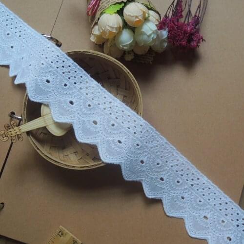 Cotton lace accessories accessories lace edge bleached pure cotton DIY material wide 4.5cm