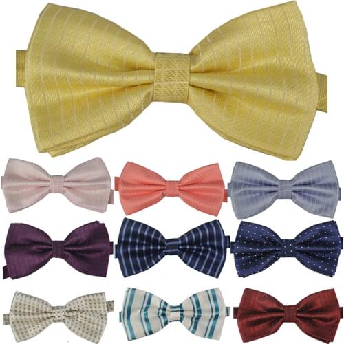 Free Shipping NEW Arrival Classic Striped Bowtie Fashion Neckwear Adjustable Men Wedding Bow Tie Polyester Bowties for man