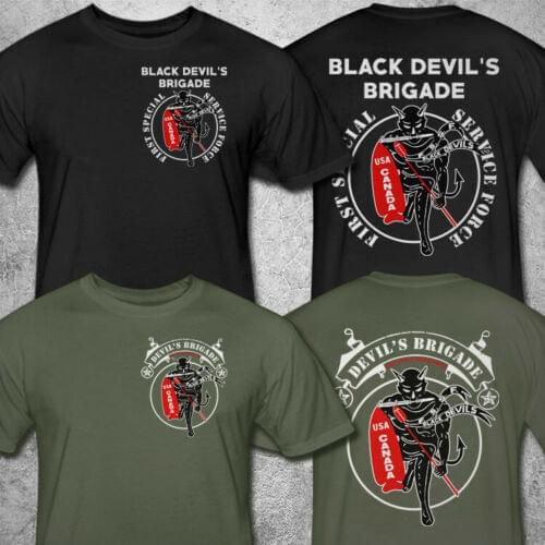 First Special Service Force USA Canada Black Devils Brigade T-Shirt. Summer Cotton O-Neck Short Sleeve Mens T Shirt New S-3XL