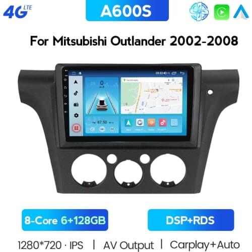 IPS 6+128G For MItsubishi Airtrek Outlander 2001-2005 Android 10 Car Radio Multimedia Video Player Navigation GPS Cooling Fan