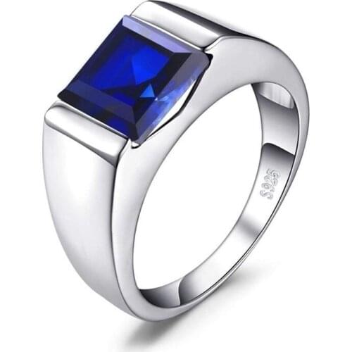 Exquisite Fashion Simple Inlaid Hao Stone Metal Mens Ring Mens Party Club Jewelry Gift Accessories