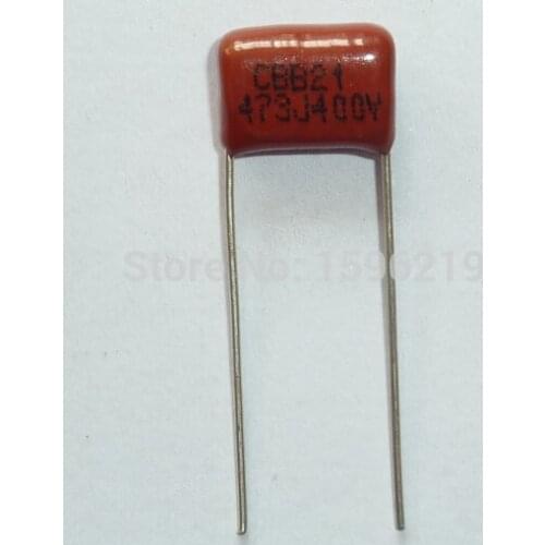 50pcs CBB capacitor 473 400V 473J 0.047uF 47nF P10 CBB21 Metallized Polypropylene Film Capacitor