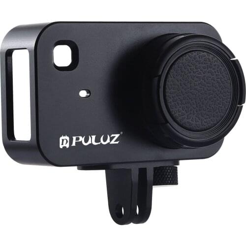 PULUZ Housing Shell CNC Aluminum Alloy Protective Cage with 37mm UV Filter Lens for Xiaomi Mijia Small Camera (Black)