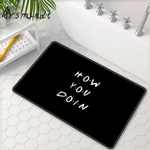 Bath mats Friends TV Show Black Door Mat Custom Doormat Morden Carpet for living room Kitchen Carpets Floor Rug Doormat Entrance