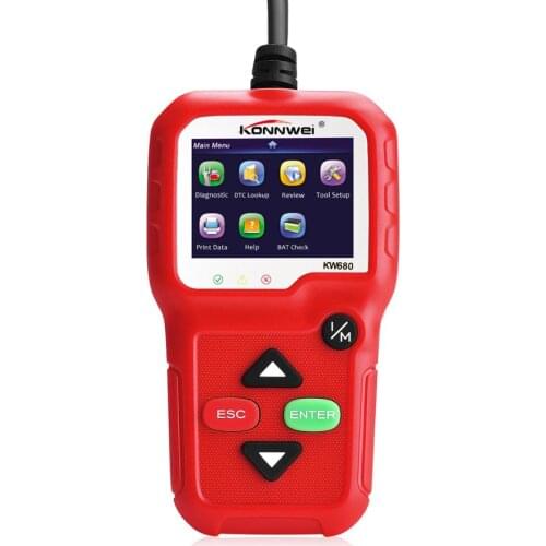 KW680 Red OBD2 Scanner OBD Car Diagnostic Auto Diagnostic Tool Read Clear Fault Error Codes Russian OBD2 Automotive Scanner