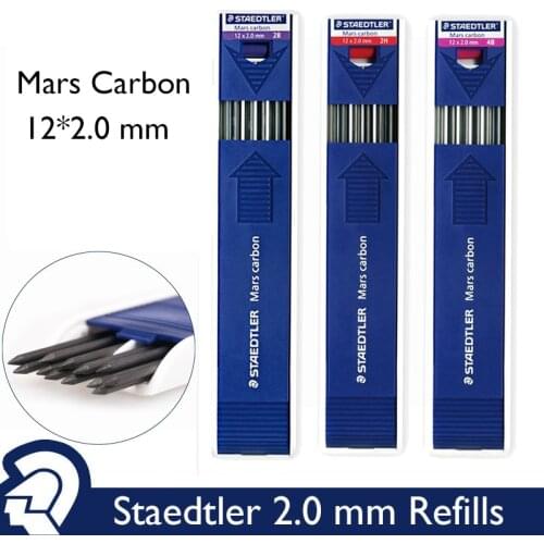 LifeMaster Staedtler Mars Carbon 200 2.00 mm Mechanical Pencil Lead Refill Black Graphite Design