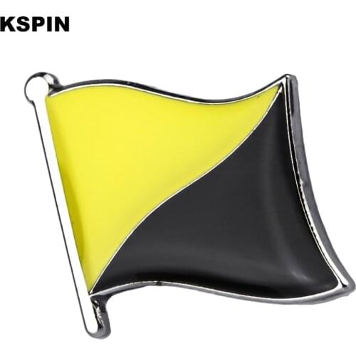 Metal Lapel Pin Yellow and Black Red and Black Purple Black logo Flag Badges for Backpacks Pin Brooch Icons