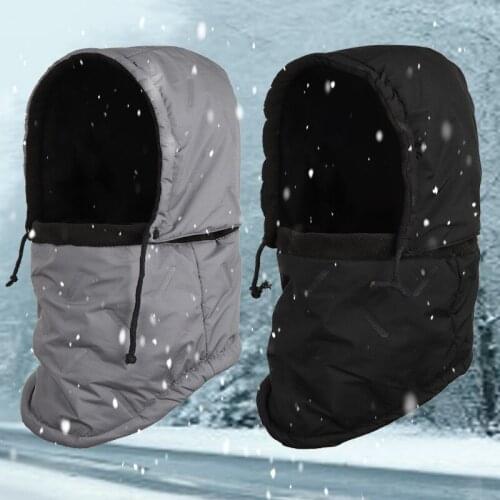 Men Hat Winter Women Hood Fleece Lining Windproof Cycling Hiking Skiing Warm Outdoor Accessory