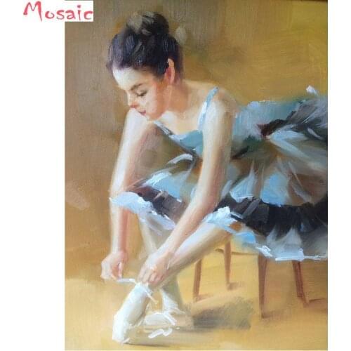 Diamond painting cross stitch kits mosaic diamond pattern girl Ballerina -Russian School artist.full diamond Embroidery crafts
