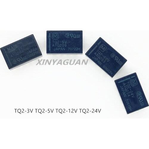 100% new original signal relay TQ2-3V ATQ201 TQ2-5V ATQ209 TQ2-12V ATQ203 TQ2-24V ATQ204 DC3V DC5V DC12V DC24V 1A 10Pin