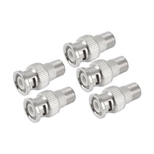 New Plastic Durable F Female to BNC Male Coax RF Connector RG6 RG59 Adapter