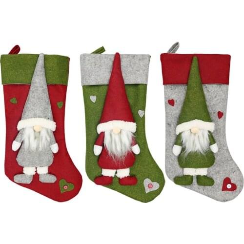 New Year Christmas Stocking Sack Xmas Gift Candy Bag Christmas Decorations For Home Navidad Sock Xmas Tree Decor 2021