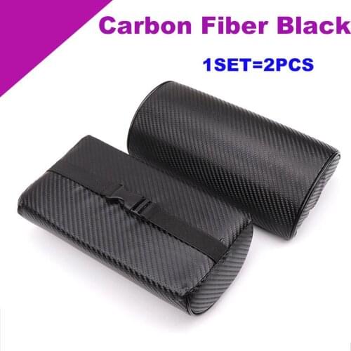 2pcs/lot Carbon Fiber Black Car Headrest Neck Safety Pillow Pad Auto Interior Accessory for All Car Series Car Accessories
