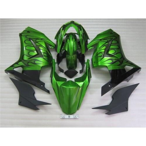 Complete Fairings for Kawasaki zx250r 08-14 EX 250 2008 2010 2011 2014 Ninja 250R black flame injection motorcycle fairing kits