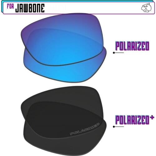 EZReplace Polarized Replacement Lenses for - Oakley Jawbone Sunglasses - Black P Plus-Blue P