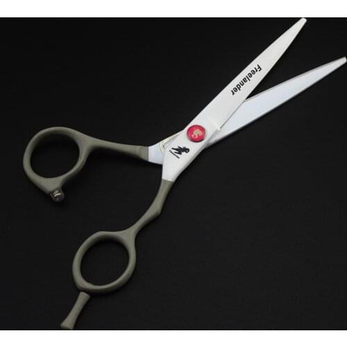 Freelander 6 inch Grey Handle Professional Hairdressing Scissors New Style Hair Cutting Scissors Barber-Shop-Supplies Tools