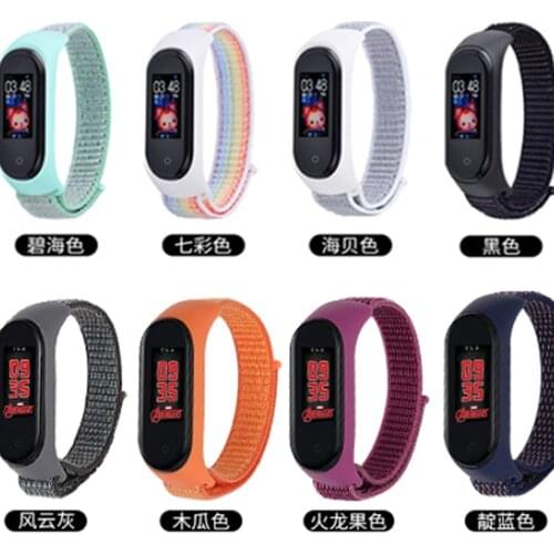 2020 Nylon watchband for Xiaomi MiBand 5 wristband Accessories Silicone bumper Bracelet for Miband 4 3 Strap