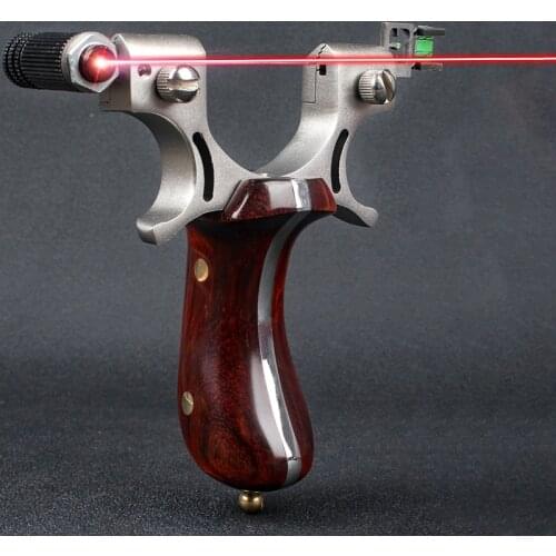 Professional Hunting Slingshot Stainless Steel Catapult + Wood Handle with Rubber Band Outdoor Shooting Hunting Gear