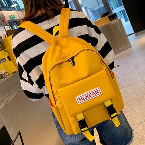 2020 Backpack Women Backpack Fashion Women Shoulder Bag solid color School Bag For Teenage Girl Children Backpacks Travel Bags