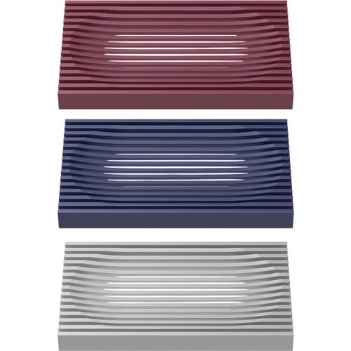 Soap Dish Self High-quality Soft Silicone Strong Drainage Keep Clean And Dry Soap Case Holder For Bathroom Kitchen imaginative