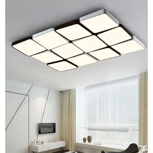 LED remote control Ceiling lamps ultra-thin living room Ceiling lights square rectangle cube bedroom study lighting AC110-240V
