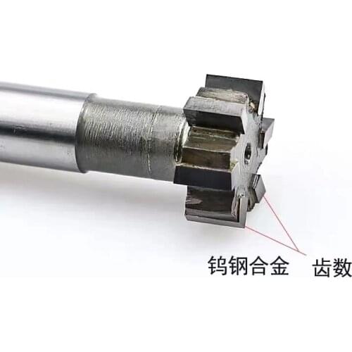 Carbide T-slot milling cutter insert tungsten steel T-cutter D40 3/4/5/6MM