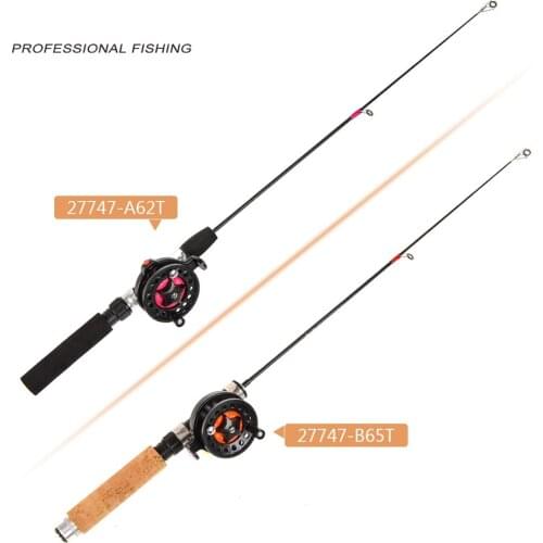 Winter Fishing Rods Mini Telescopic Ice Fishing Rod Fishing Reels Elastic Bait Casting Rod Anti Slip Wood Color Handle pesca