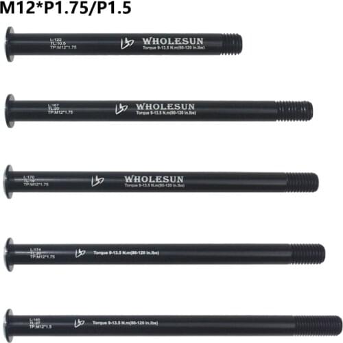 Bicycle Thru Axle Bike Quick Release Road Bike Hubs Tube Shaft Skewers Front Rear Axle 122/167/170/174/185mm M12 P1.75 P1.5 Axle