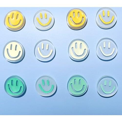 Ins fresh and lovely sunshine smiley face irregular lines disc DIY handmade jewelry earrings earrings accessories materials
