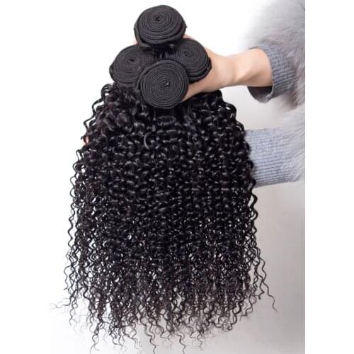 Yuanmei Afro kinky curly 3 4 Bundles Brazilian Human Hair Weave Bundles Remy Hair Extensions Human Hair Curly Hair Products
