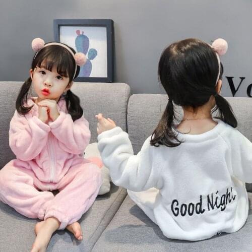 Winter Baby Sleepwear Costume Onesies Pajamas For Girls Boys Toddler Cartoon Jumpsuit Infant Clothes Pyjamas Kids Flannel Outfit