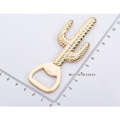 Golden Cactus opener,Wedding gifts for guests Cactus bottle opener baby shower baptism gift wedding favor souvenir 200pcs/lot