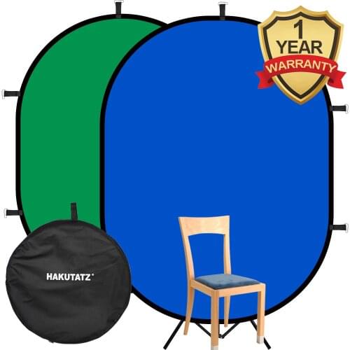 1*1.5M / 1.5*2M Collapsible Reflector 2 in 1 Popup Backdrop Reversible Collapsible Studio Screen Cloth Background Oval Reflector