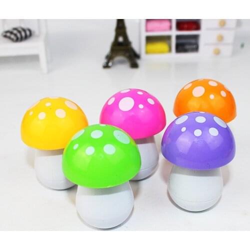 10PC Korean Stationery Cute Creative Mushroom Retractable Ballpoint Pen Cartoon Pen Student Prizes Cute School Supplies Office