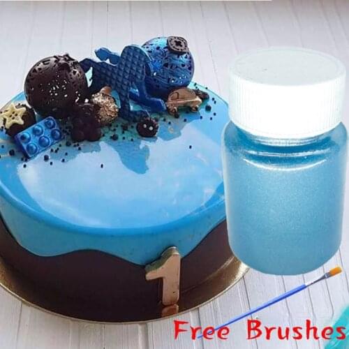 15g Edible Blue Powder Mousse Cake Fondant Macaron Chocolate Decoration Glitter Powder Blue Pearl Powder Baking Color Dust