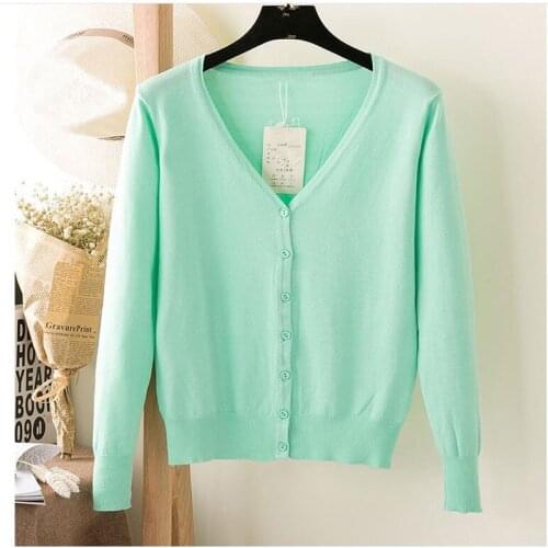 Babbytoro Womens Cardigans Long Sleeve Soft Basic Knit Snap Button Down V Neck Cardigan Pink Beige Black Red