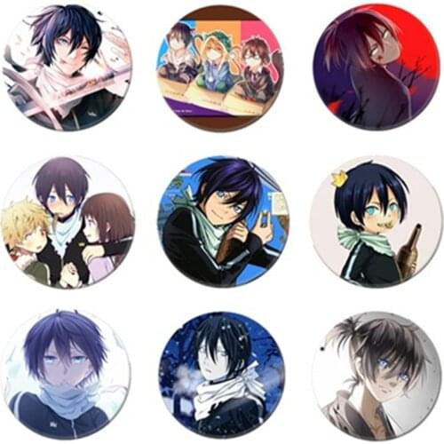 Free Shipping Anime Noragami Brooch Pins Iki Hiyori Cosplay Badge Backpacks Clothes Girl Female Xmas gift Button Cartoon