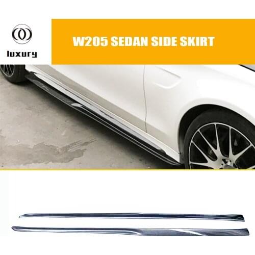 C205 C63 PSM Style Carbon Fiber Side Skirt for Benz C205 C63 & C63s AMG Coupe 2DR 2015-2017 Auto Racing Car Side Skirts bodykit