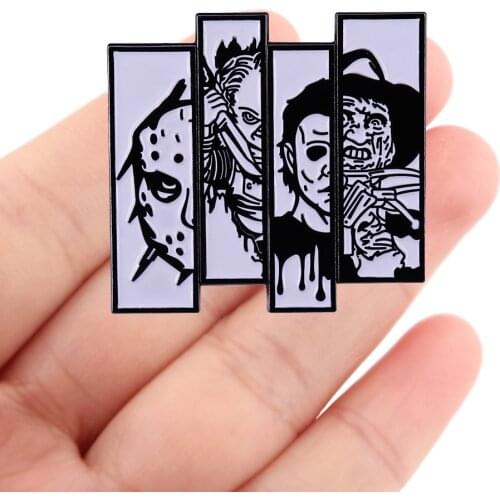 DZ1568 Horror Movie Enamel Pins Brooches Woman Men Backpack Bags Badge Fashion Lapel Jewelry Kids Friends Birthday Gifts